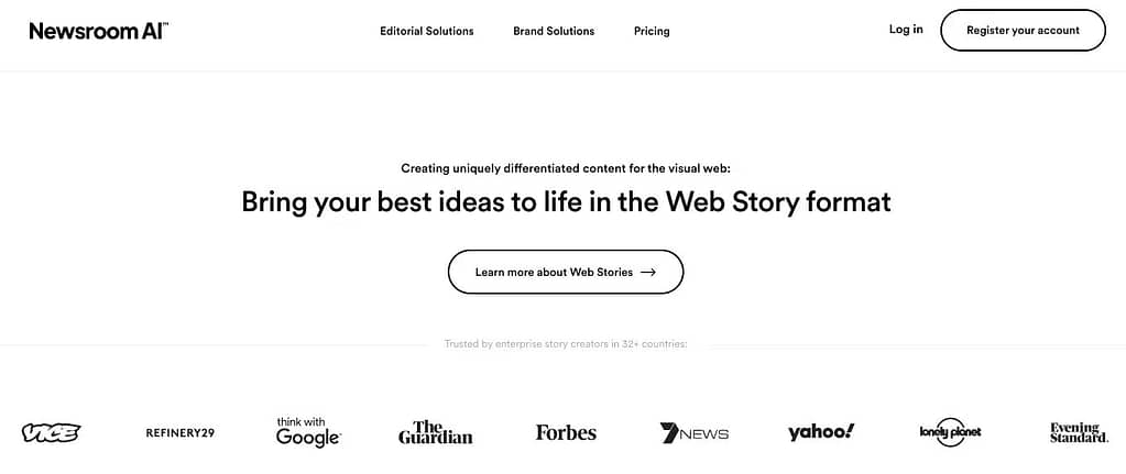Newsroom AI Google Web story plugin