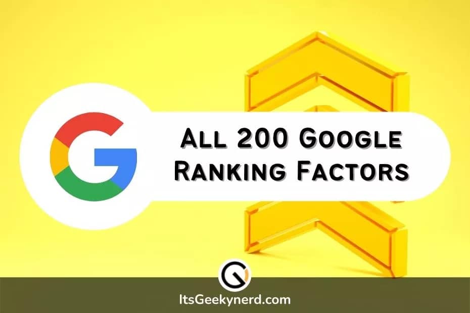 200 Google ranking factors