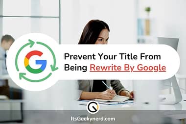 Prevent Your Title From Being Rewrite