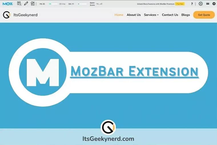 MozBar Extension
