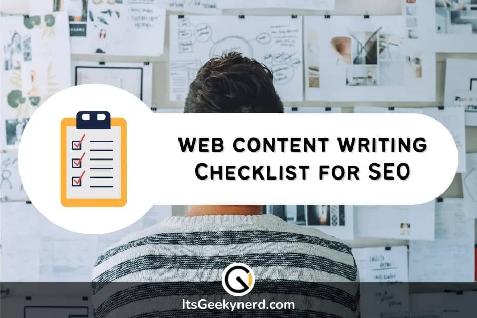 web content writing checklist for SEO